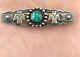 Old Pawn Argent Sterling Navajo Turquoise Thunderbird Fred Harvey Era Broche