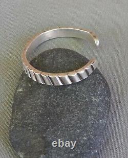 Old Vintage Fred Harvey Era Native American Unisex Silver Ingot Cuff Bracelet