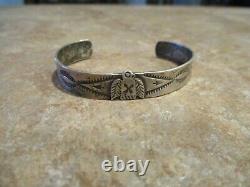 Petit Old Fred Harvey Era Navajo Sterling Silver Thunderbird Bracelet