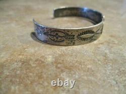 Petit Old Fred Harvey Era Navajo Sterling Silver Thunderbird Bracelet