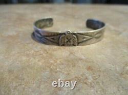 Petit Old Fred Harvey Era Navajo Sterling Silver Thunderbird Bracelet