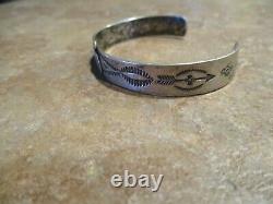 Petit Old Fred Harvey Era Navajo Sterling Silver Thunderbird Bracelet