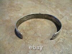 Petit Old Fred Harvey Era Navajo Sterling Silver Thunderbird Bracelet