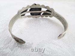 Pièce Silver Turquoise Cuff Bracelet Fred Harvey Era Signed Silver Products