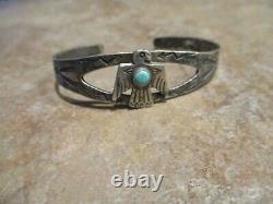 Premium Vieux Fred Harvey Era Navajo Sterling Turquoise Thunderbird Bracelet