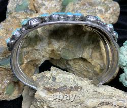Qualité Du Musée, Silver Sterling Et Lone Mountain Bracelet Turquoise, 66,5g