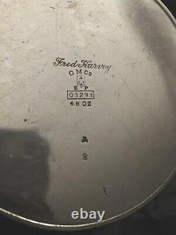 Rare Antique Silver Plaqué Fred Harvey Railroad Coffee Urn. Poignée En Bois