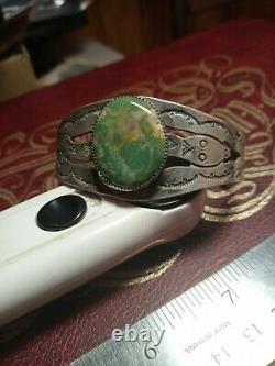 Rare Wow Navajo Sterling Fred Harvey Turquoise Snake Cuff Vente Vente $$$ Profiter