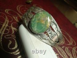 Rare Wow Navajo Sterling Fred Harvey Turquoise Snake Cuff Vente Vente $$$ Profiter