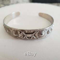 Sterling Silver Fred Harvey Dainty Bracelet