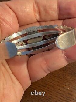 Superbe Navajo Bell Sterling Silver Turquoise Bracelet Fred Harvey Old Pawn