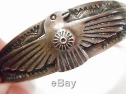 Vieille Pawn Fred Harvey Bracelet À Manchette Vintage Eagle Vintage Des Années 1920