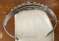 Vintage 1930s-1940s Fred Harvey Style Navajo Sterling Argent Cuff Bracelet