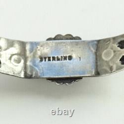 Vintage C1940 Fred Harvey Era Turquoise Sterling Silver Bracelet De Cuff Satellite