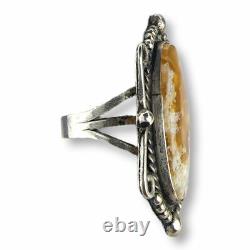 Vintage Fred Harvey Era Jaune Butterscotch Agate Bracelet Matching Ring Sz 6.5