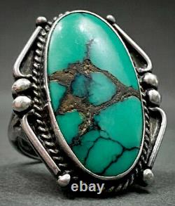 Vintage Fred Harvey Era Navajo Sterling Silver Turquoise Ring Gorgeous