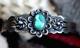 Vintage Fred Harvey Era Royston Turquoise + Bracelet En Manchette Sterling Southwestern
