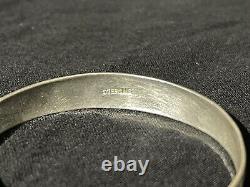 Vintage Fred Harvey Era Sterling Silver Whirling Log Stamped Bracelet 11.67g
