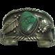 Vintage Navajo Fred Harvey En Argent Sterling Cerrillos Turquoise Bracelet Sz 7-1 / 4