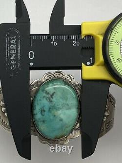 Vintage Vieux Fred Harvey Sterling Argent Ornerbird Turquoise Bracelet