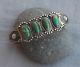 Vintage Vintage Fred Harvey Era Argent Vert Cerrillos Turquoise Row Bracelet Manchette