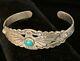 Vtg Bell Fred Harvey Era Sterling Argent Turquoise Thunderbird Cuff Entiers